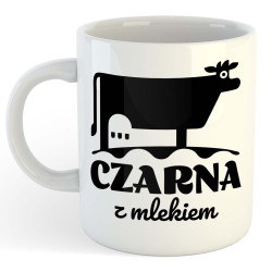 Kubek z czarną krową - Czarna z mlekiem